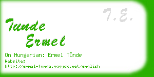 tunde ermel business card